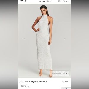 Retrofete Olivia Sequin Dress. Size XS. Worn only once to my wedding reception!